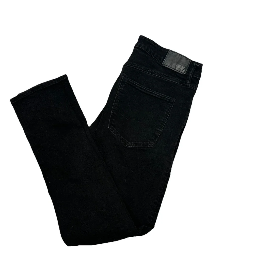 AMERICAN EAGLE Jeans Men 32X30 Black 24/7 Athletic Skinny Airflex Stretch Denim